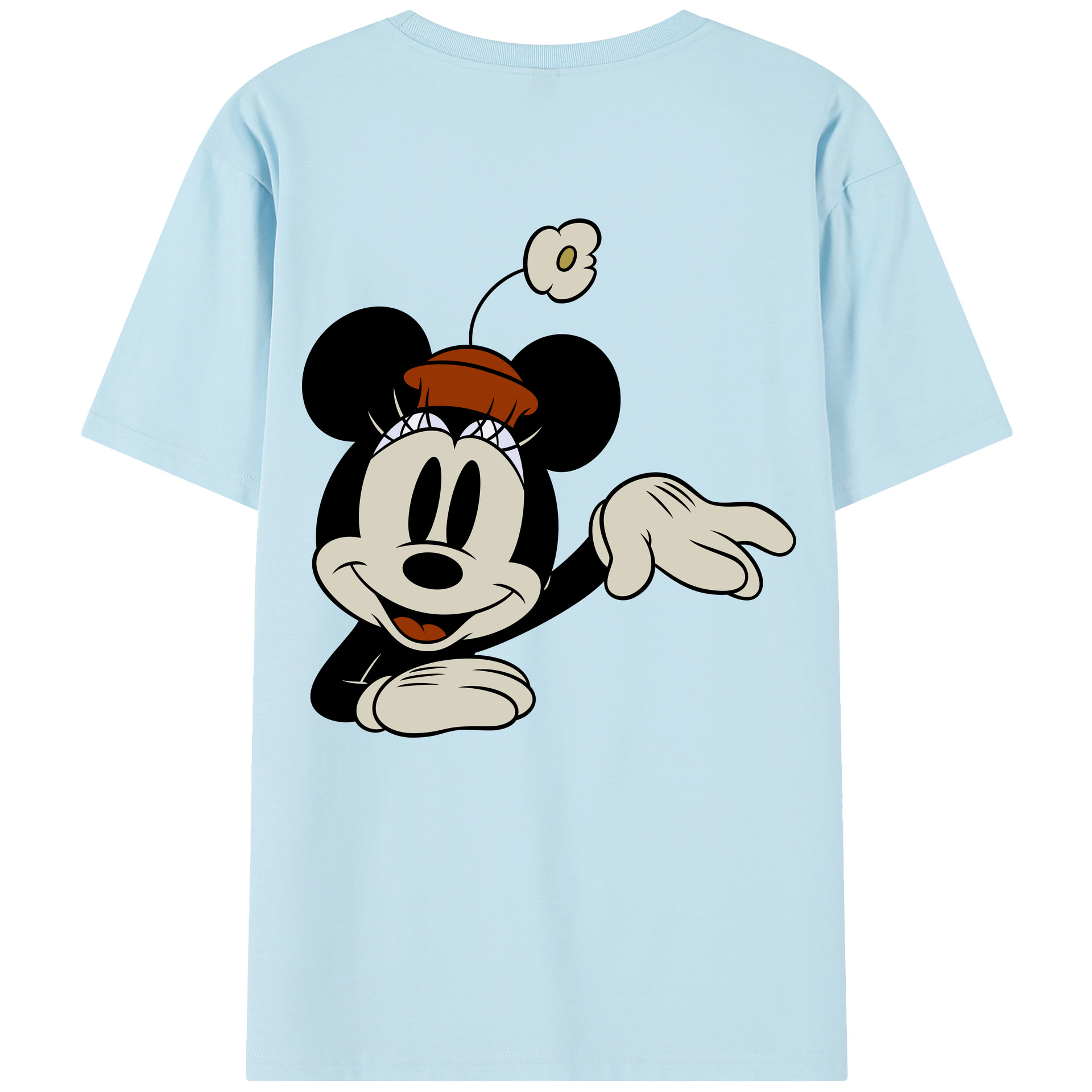 （画像用） ミッキーマウス Mickey Mouse 綿100％半袖Tシャツ（背面プリント）